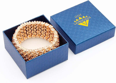 Lavencious Tennis Rhinestone Stretch Bridal Bracelets Evening Party Jewelry For Women Stretch Bracelets...