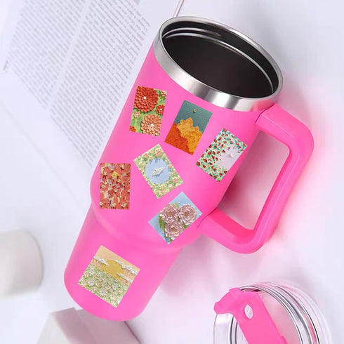 HYHY Waterproof Water Bottle Stickers, 50 Pcs Nature Landscape Painting Aesthetic Stickers, Laptop Computer Luggage Phone Case Scrapbook Sticker P...