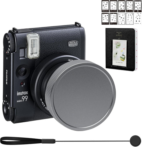 Lens Cap for Fujifilm Instax Mini 99 Instant Camera, Mini Accessories for Fuji Instax Mini 99 Lens Cap, Mini Photo Album, Photo Border Stickers (N...