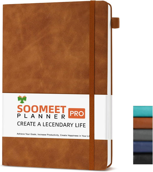 Lined Journal Notebook, 200 Pages, Leather Hardcover Notebooks, A5 College Ruled Thick Classic with Pen Loop Notebook Journals for Writing, for Wo...