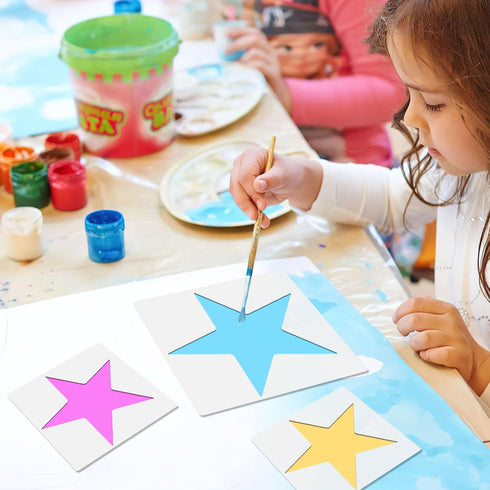 8PCS Large Star Stencils, 8 Different Size Star Stencils for Painting, Star Template for Drafting for Office and School Art Craft Templates, Large...