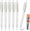6PCS Novelty Mechanical Pencil Set, 0.5mm Transparent Pen Shell Pencils with 60pcs Lead Refill, Suitable for Drafting, Sketching, Art Class, Writi...
