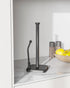 Paper Towel Holder Countertop Black, Paper Towel Dispenser Standing Weighted Base Non-Slip, Spring Arm Fit Most Size Paper Roll, Stainless Steel P...