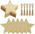 obmwang 50 Pieces Natural Wooden Star Cutouts Unfinished Predrilled Wooden Star Embellishments with Natural Twine for Christmas, DIY Craft, Party ...