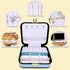 Jewelry Box, Ring Box with Waterproof PU Leather, Large Capacity Earring Necklace Organizer, Travel Jewelry Case Holder Storage for Women Man(Blue...