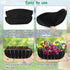 2PCS 24 Inch Window Box Liner Fabric Planter Basket Liner Trough Planter Insert Liner Black Hanging Flower Basket Liners Non-Woven Felt Plant Line...