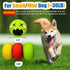 Squeaky Dog Toy for Small Dogs, Rubber Latex Puppy Toys Small Dog Toys, Soft Small Dog Squeaky Toys, Smile Face Squeaky Dog Balls Flat for Mini, S...