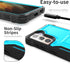 ExoGuard for Samsung Galaxy S21 Plus 5G Case, Rubber Shockproof Full Body Cover Case for Samsung S21 Plus Phone 6.7 Inch, Built-in Kickstand (Blue...