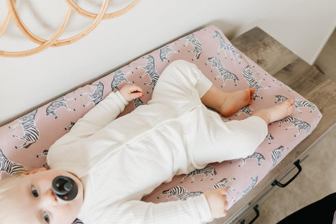 Premium Knit Changing Pad Cover by Copper Pearl: Soft, Stylish, and Universal Fit for All Standard Diaper Changing Pads, Trendy Design Changing Pa...
