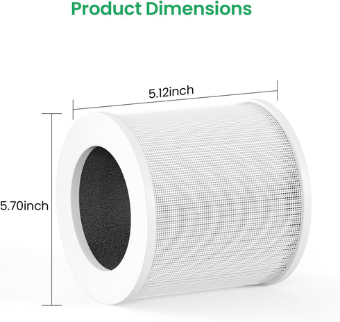 A1 Air Purifier Filters Compatible with VEWIOR Air Purifier A1 A1W HQSC-50 HQKJ-80, AMEIFU AP01W, KOIOS HQKJ-50 & Tailulu PUR0003, 3-in-1 Filter H...