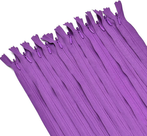 40Pcs 20 Inch Nylon Invisible Zippers Sewing for Tailor Sewing Crafts, Dresses, Skirts, Pillows DIY Crafter's Special (Purple)...