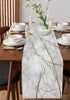 Marble Table Runner-Cotton linen-Long 72 inche White Gray Gold Dresser Scarves,Texture Tablerunner for Kitchen Coffee/Dining/Sofa/End Table Bedroo...