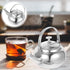 Holibanna Tea Kettle Stovetop Whistling Stainless Steel Water Boiling Kettle for Boiling Hot Water Tea Coffee Classic Teapot Mirror Polished Teake...