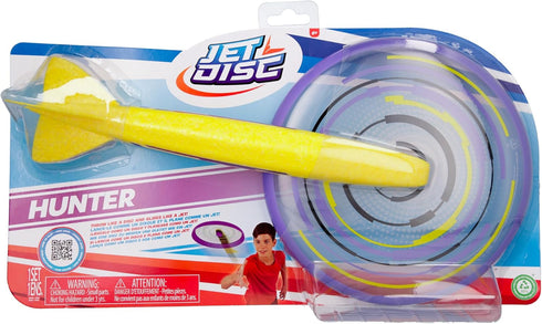 IMC Toys Jet Disc Hunter - 9" Disc and Plane Glider Tail, Great Outdoor Play, Easy to Throw and Catch, for Kids 6 and Up - Violet...