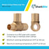 SharkBite 1 x 3/4 x 1 Inch Crimp Reducing Tee, Brass Plumbing Fitting, PEX Pipe, PE-RT, UC418LFA...