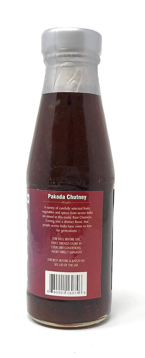 Rani Pakoda/Pakora Chutney (Sweet, Sour & Spicy Dipping Sauce) 7oz (200g) Glass Jar, Ready to eat, Vegan ~ Gluten Free | NON-GMO | No Colors | Ind...