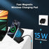 15W Samsung Wireless Charger Fast Charging Stand with QC 3.0 Adapter for Samsung Galaxy S24 Ultra S23 S22 S21 S20 Note 20 Z Flip 5, iPhone 15 14 1...