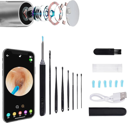 Ear Wax Removal with Camera - High-Definition Ear Health Monitor for iPhone, iPad & Android Phones...