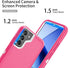 for Galaxy S22 Case, Rugged Shockproof Military Grade Bumper Phone Cover Armor Heavy Duty for Samsung Galaxy S22 (Hot Pink/White)...
