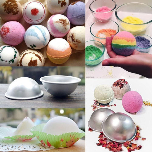 Bloss Bath Bomb Molds 1.8 Inches 4 Set, Bath Bomb Mold DIY, Metal Bath Bomb Press, Bath Bomb Making Kit for Gifts & Crafting Your Own Fizzles....
