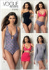 Vogue Patterns Casual Misses' Wrap-Top Bikini, One-Piece Swimsuits, and Cover-Ups Size A5 (6-8-10-12-14) Green...