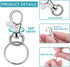 140Pcs Keychain Hooks with Key Rings, Flasoo Keychain Hardware with 70Pcs Swivel Clasps Lanyard Snap Hook and 70Pcs Keychain Rings for DIY Crafts,...