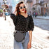 Round Crossbody Bag Small Circle Purse Zip Handbag for Women...