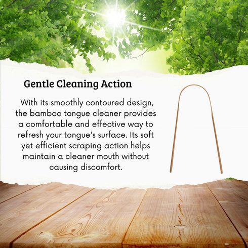 Bamboo Tongue Scraper for Adult and Kids, Natural and Ayurvedic Tongue Cleaner for fresh breath (Pack of 4)...