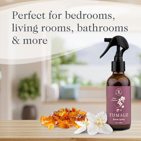 Room Spray - Sophisticated, All-Natural Home Fragrance, Pure Essential Oil Air Freshener & Odor Eliminator, Soothing and Refreshing Scent, Amber &...