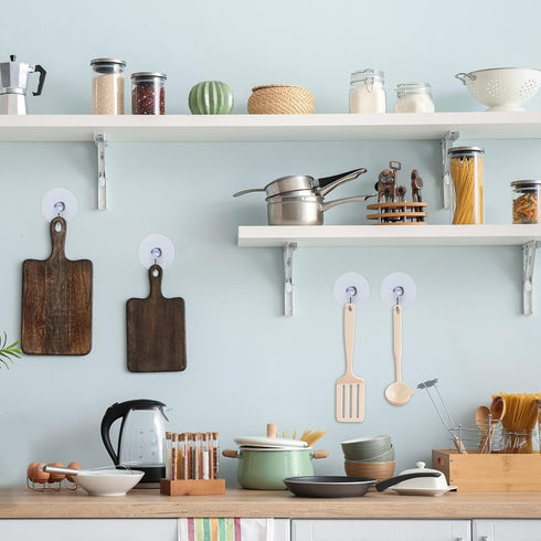 Honbay 30pcs 45mm/1.77" Bathroom Kitchen Suction Cup Wall Hook Hanger...