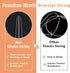 0.5mm/4 Rolls Elastic String for Bracelets, 60M Clear Bracelet String, Beading Thread with Bead Needles, Stretchy Bracelet Strings for Bracelet Ma...
