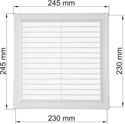 Vent Systems 8'' x 8" Inch Pack of 2 Air Vent Cover Plastic Air Return Grill HVAC Vent Cover for Home Improvement Vent Duct Cover 200x200mm...
