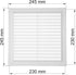 Vent Systems 8'' x 8" Inch Pack of 2 Air Vent Cover Plastic Air Return Grill HVAC Vent Cover for Home Improvement Vent Duct Cover 200x200mm...