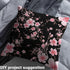 Cherry Blossom Flower Fabric by The Yard Pink Outdoor Blooming Floral Fabric for Craft Art Lovers Japaneses Style Rustic Spring Theme Fabric for D...
