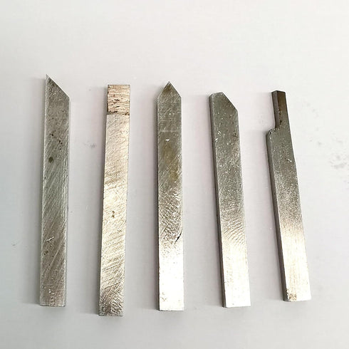 ZR 5 Pcs 4x4mm Carbide Tipped Lathe Metal Cutter Bit Cutting Tool Set Turning Boring Cutters Accessories for Mini Miniature Metal Lathe...
