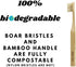 Gaia Guy Natural Bristle Bamboo Toothbrush for Kids (NO Nylon - Boar Hair ONLY) - Totally Compostable & Biodegradable Boar Bristle and Bamboo Toot...