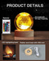 3D Crystal Earth Ball Light with Colorful LED Light Base,Valentine's Day Gift,Color Changing Table Lamp with Remote,Unique Gift for Kids,Girlfrien...