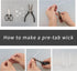 MILIVIXAY 800 pcs Candle Wick Tabs - Metal Candle Wick Sustainer Tabs...