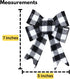 Iconikal Black Gingham Decorative Bows, 5 x 7 inches (White Buffalo Plaid) 12-Pack...