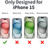 Compatible With iPhone 15/14 pro Privacy Screen Protector 6.1 Inch Anti Blue Light for iPhone15 Tempered Glass 28° Rose red Gradient Anti-Spy Easy...