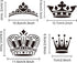 13 Styles Crown Stencil King Queens Crown Stencils for Painting 11.8×11.8inch Reusable PET Material Princess Crown Template for DIY Gift Decorativ...
