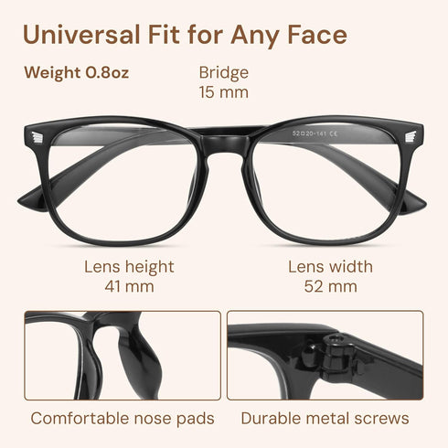 Gaoye Stylish Blue Light Glasses for Woman - Computer Glasses up to 99% Blue Light Blocking - Lightweight Frames - 3 pack...