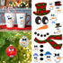 Snowman Face Stickers Snowman Decals Christmas Wall Decals Snowman Faces Decals Refrigerator Wall Stickers Window Cling Decal Lovely Snowman Face ...
