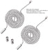 2pcs Silver Ceiling Fan Pull Chain Strong Bearing & Rustproof Beaded Extension Chains for Ceiling Fan Light Light Bulb Chain Extender Ceiling Fan ...