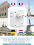 European Travel Plug Adapter, US to Europe Plug Adapter with 4 AC Outlets 3 USB Ports (2 USB A & 1 USB C), International Plug Adapter Charger for ...
