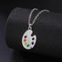 Trendy Enamel Artist Paint Palette and Brush with Thin Pendant Necklace Gifts Jewelry for Women & Girls...