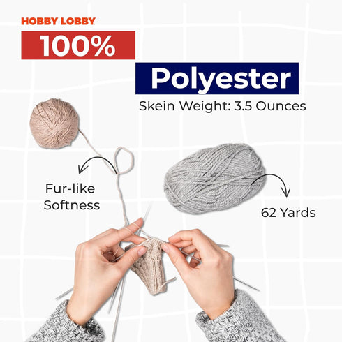 Yarn Bee Super Bulky Yarn for Crocheting & Knitting – Soft Yarn Skein – 62 Yards of 100% Polyester Yarn for Crocheting Blankets, Hats, & More – DI...