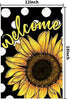 Daisy Sunflower Welcome Sunshine Garden Flag 12x18 Inch Double Sided, Summer Seasonal Holiday Burlap Yard Outdoor Decoration Black (Sunflower)...