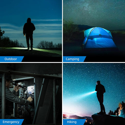 Rechargeable Flashlights High Lumens, 1200 Lumens Super Bright Handheld Flashlight, LED Tactical Flash Light with 4 Modes & Waterproof for Outdoor...