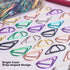 300 Pieces Multicolor Cute Paper Clips, Smooth Stainless Steel Drop-Shaped Colorful Wire Small Paperclips for Office Supplies Girls Kids School St...